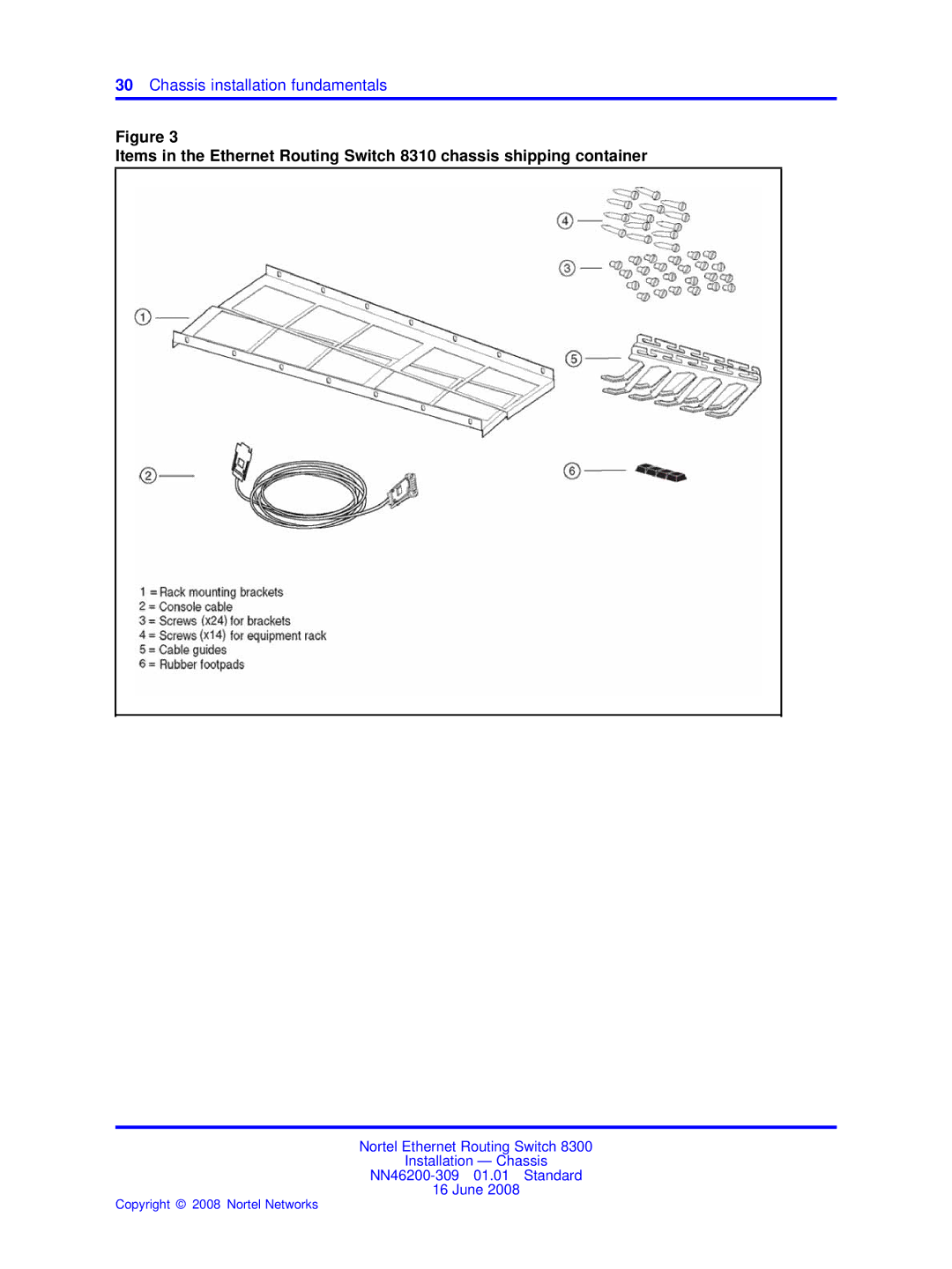 Nortel Networks 8310, 8306 manual Chassis installation fundamentals 