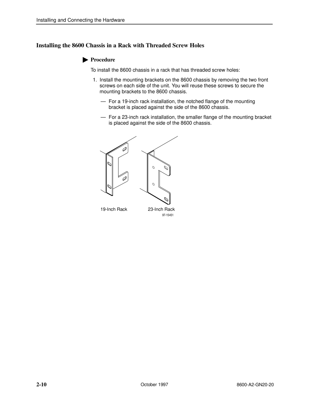 Nortel Networks 8600 manual Inch Rack 