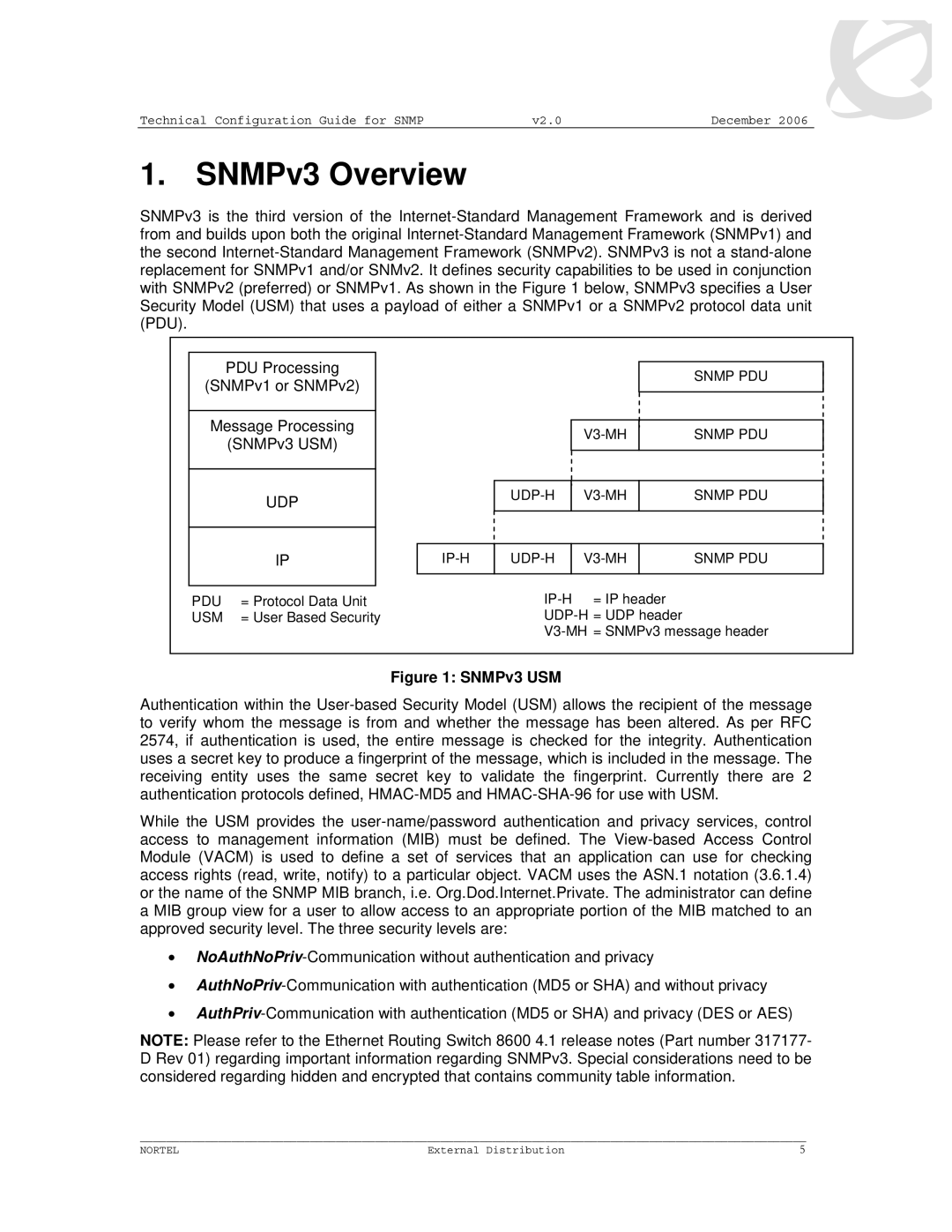 Nortel Networks 8600 manual SNMPv3 Overview, Udp 