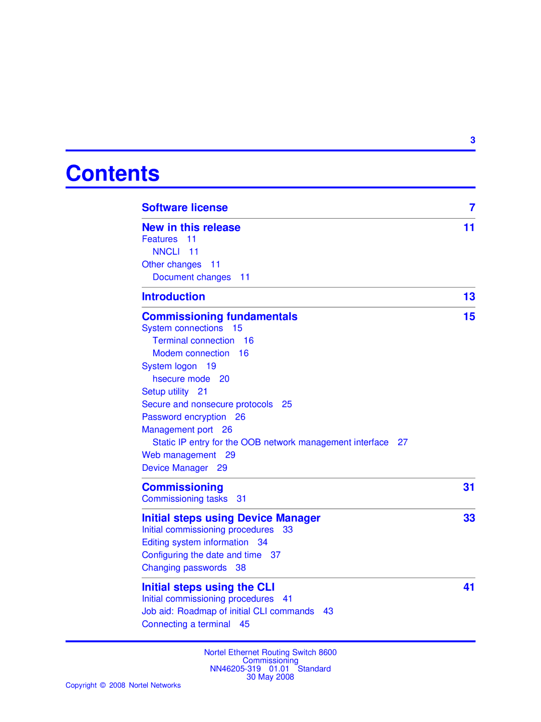 Nortel Networks 8600 manual Contents 