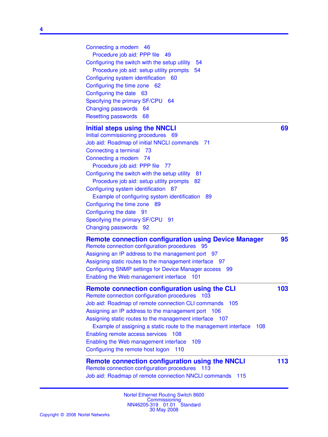 Nortel Networks 8600 manual Initial steps using the Nncli 