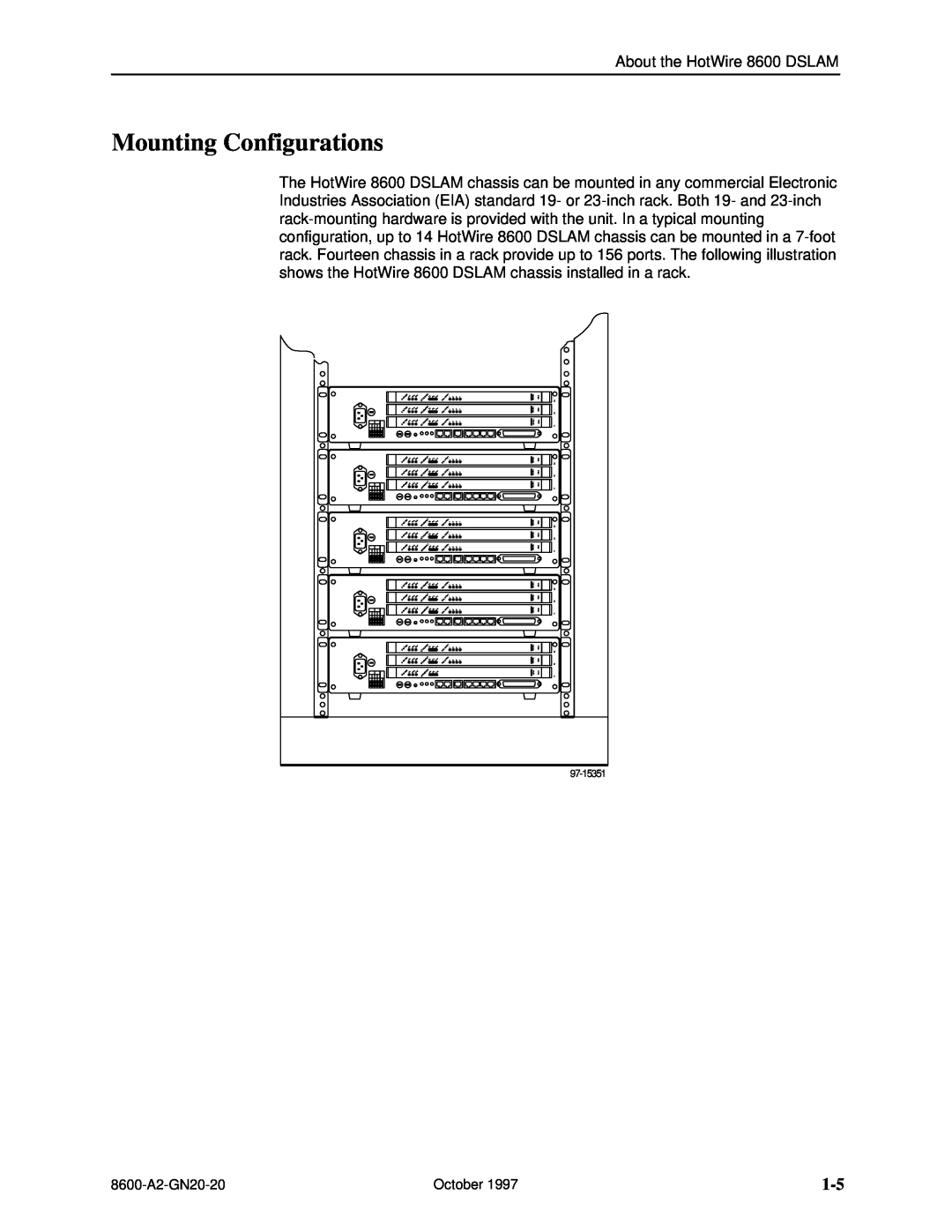 Nortel Networks 8600 manual Mounting Configurations 