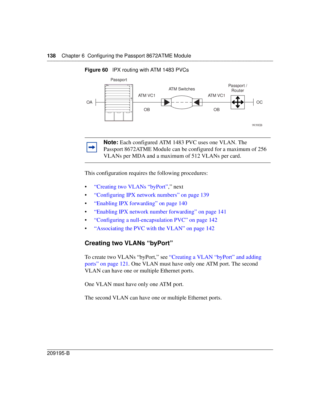 Nortel Networks 8672ATME manual IPX routing with ATM 1483 PVCs 