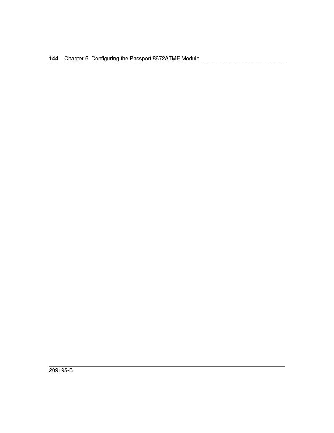 Nortel Networks manual Configuring the Passport 8672ATME Module 209195-B 