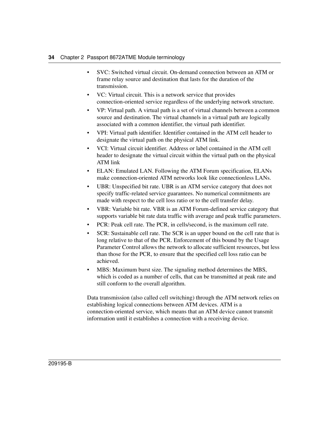 Nortel Networks manual Passport 8672ATME Module terminology 