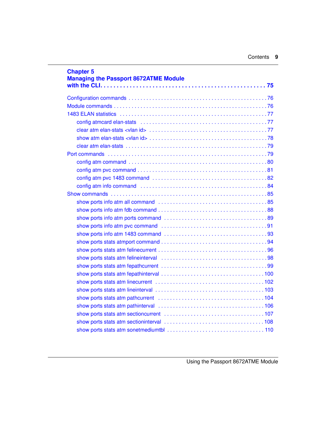 Nortel Networks manual Chapter Managing the Passport 8672ATME Module With the CLI 