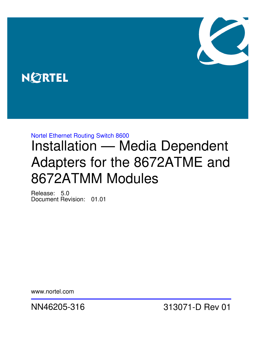 Nortel Networks 8672ATMM manual NN46205-316 