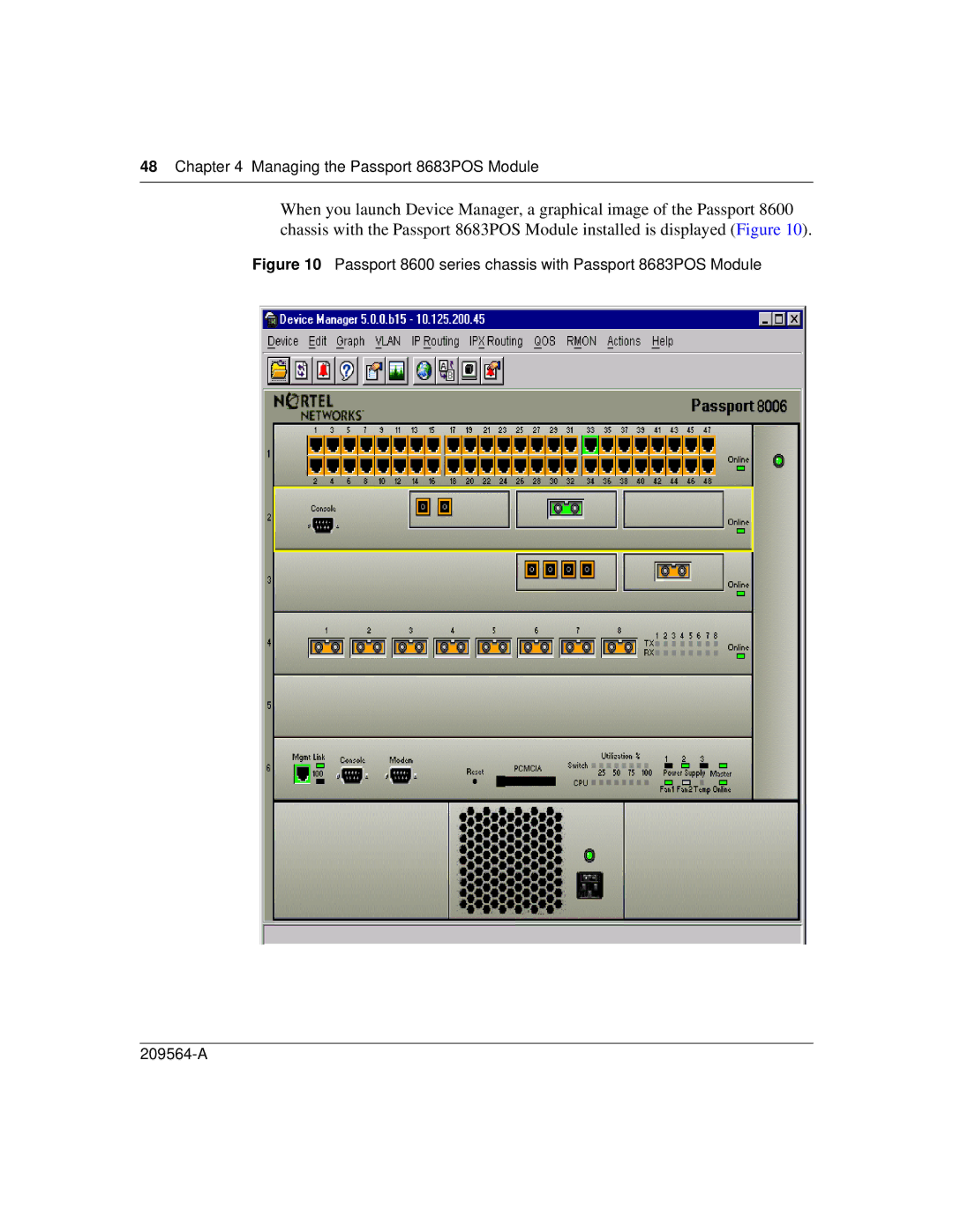 Nortel Networks manual Managing the Passport 8683POS Module 