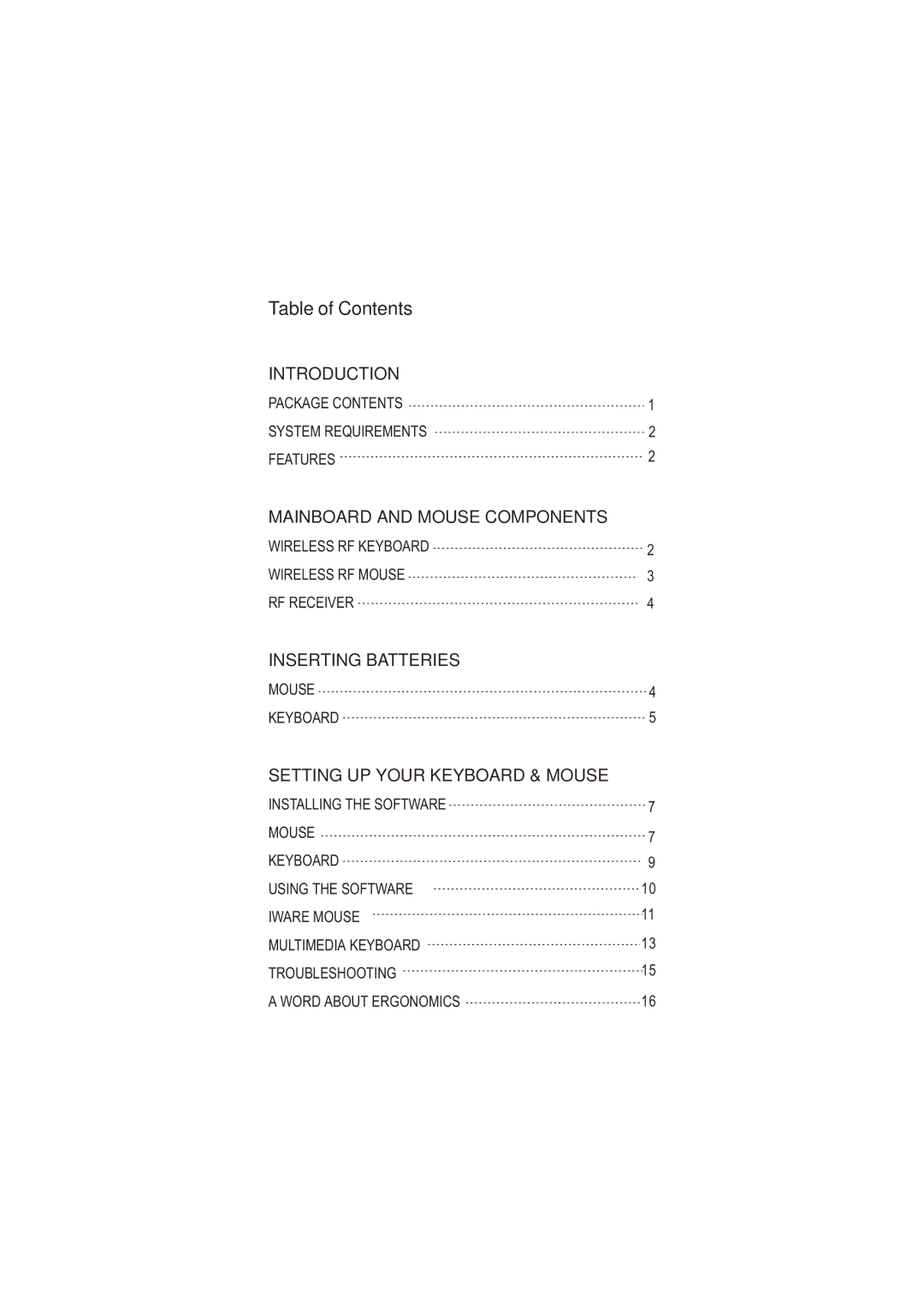 Nortel Networks AKM9600/8 manual Table of Contents 