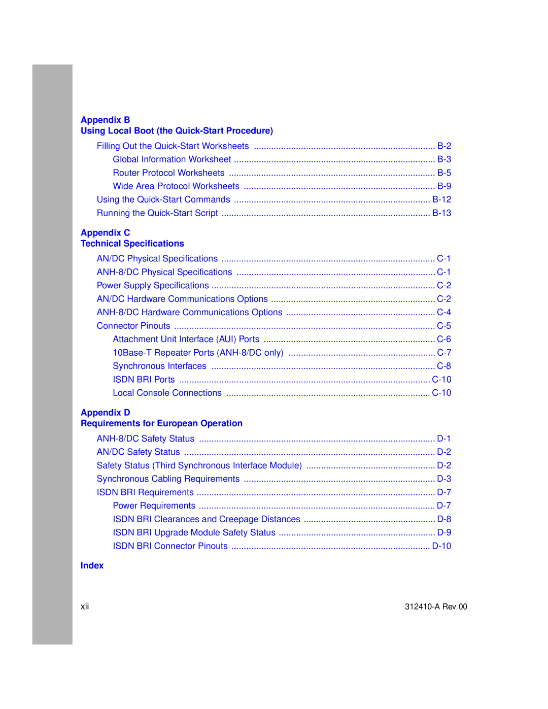 Nortel Networks AN/DC manual Appendix B Using Local Boot the Quick-Start Procedure 