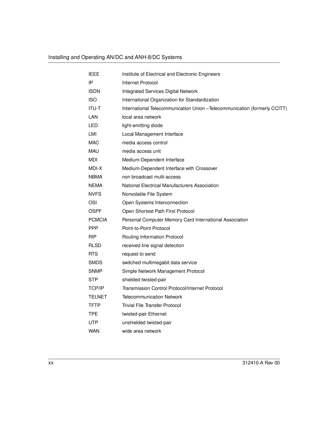 Nortel Networks AN/DC manual Ieee 