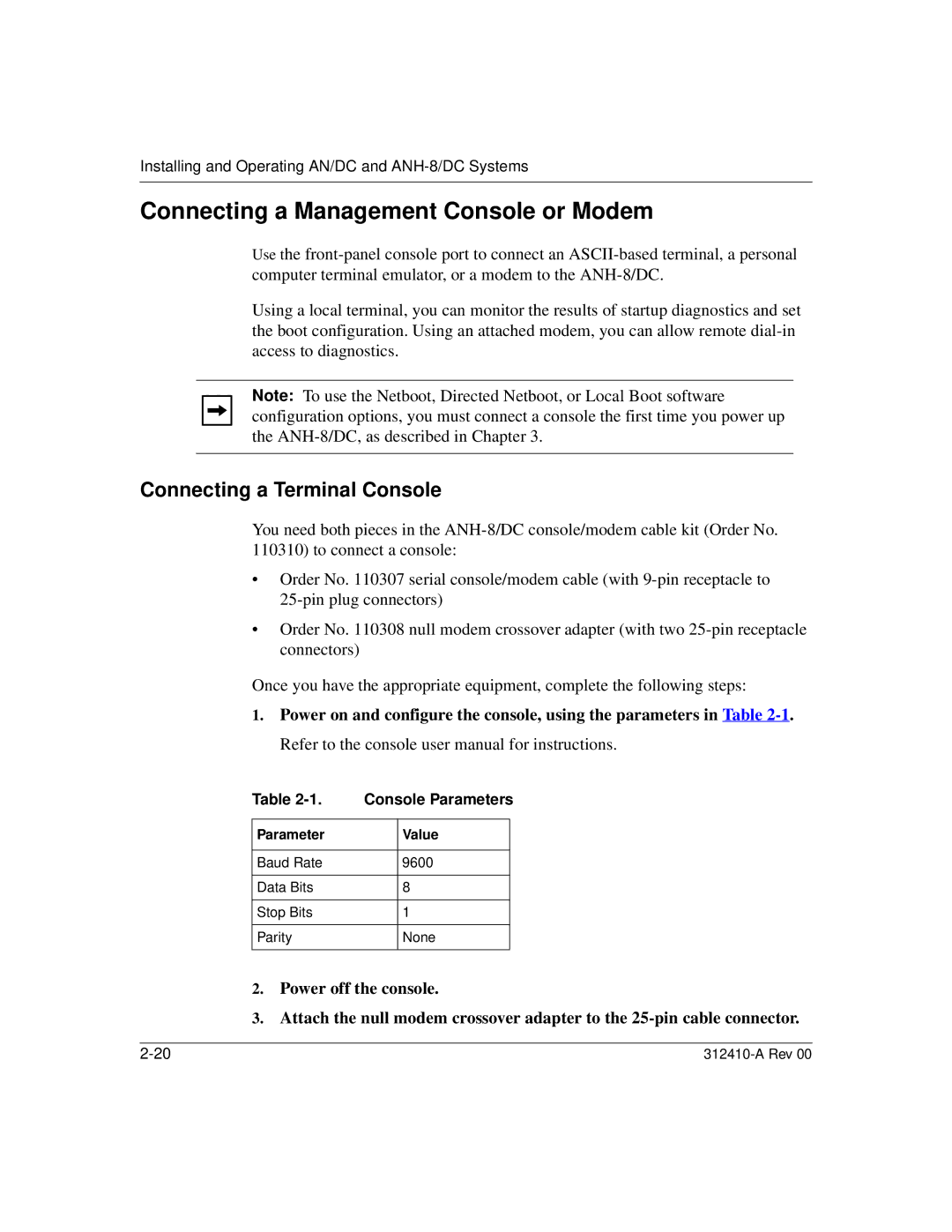 Nortel Networks AN/DC manual Connecting a Management Console or Modem 