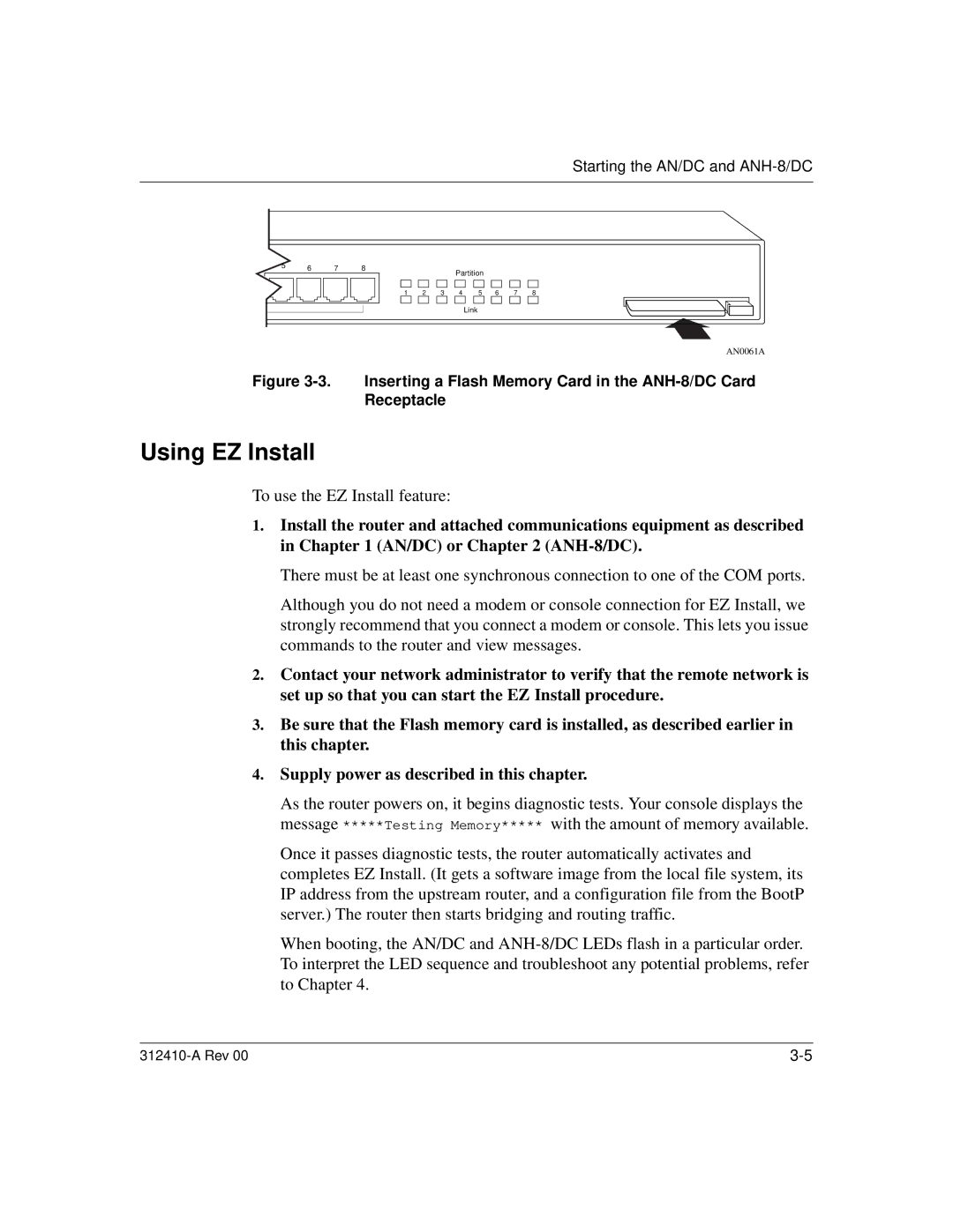 Nortel Networks AN/DC manual Using EZ Install 