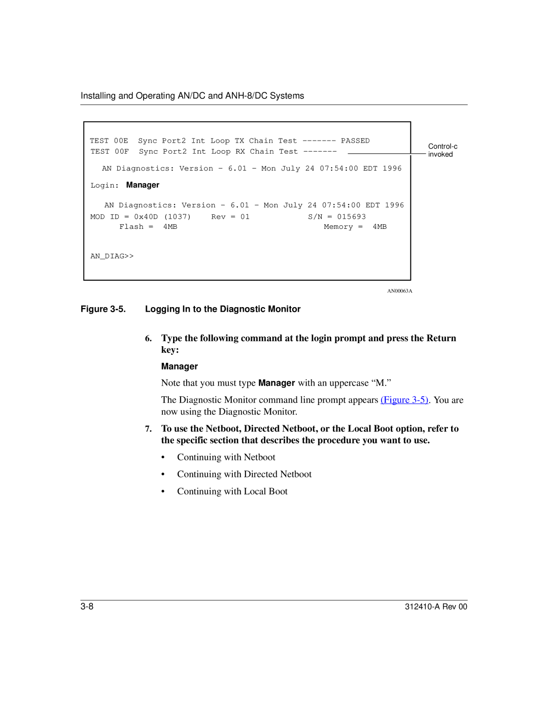 Nortel Networks AN/DC manual Logging In to the Diagnostic Monitor, Manager 