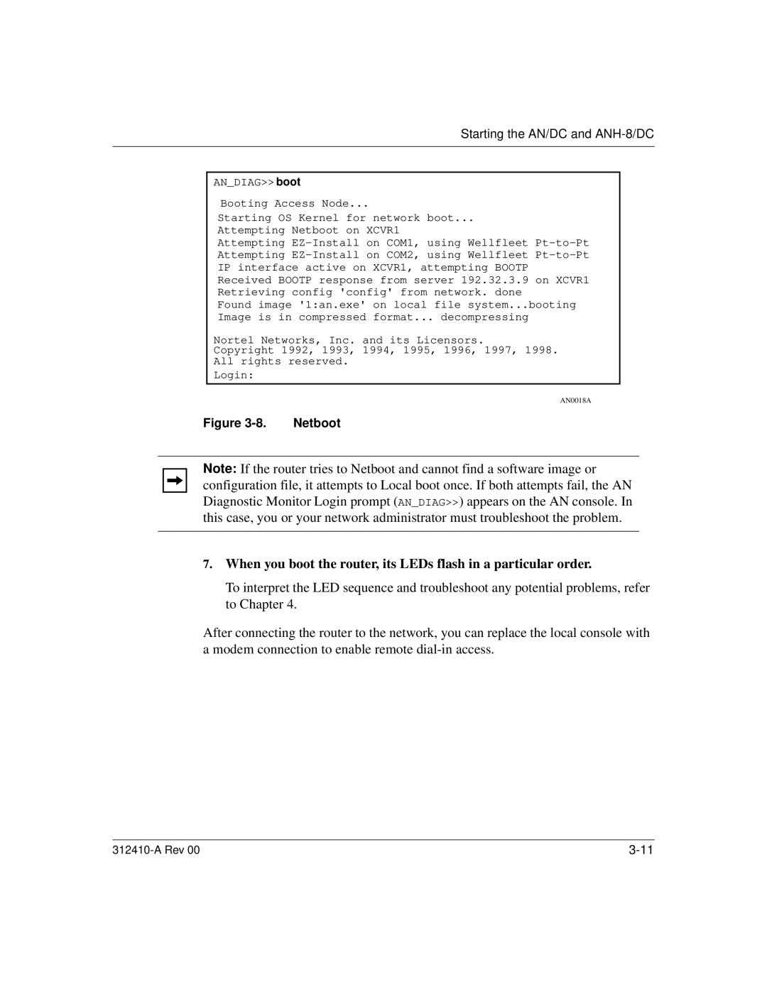 Nortel Networks AN/DC manual Netboot 