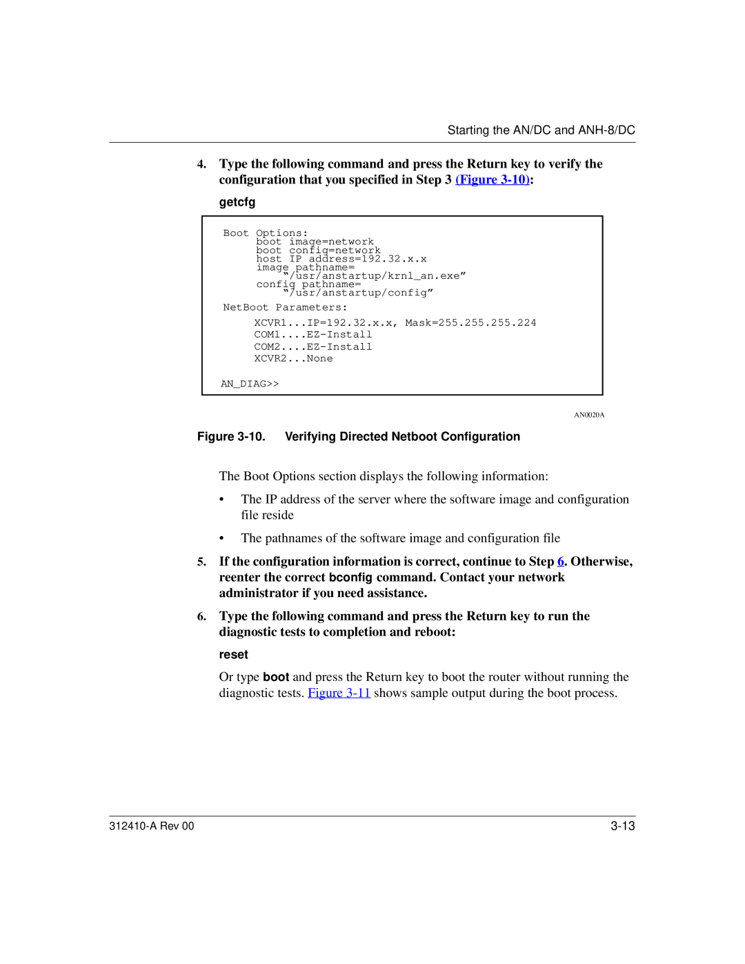 Nortel Networks AN/DC manual Verifying Directed Netboot Configuration 