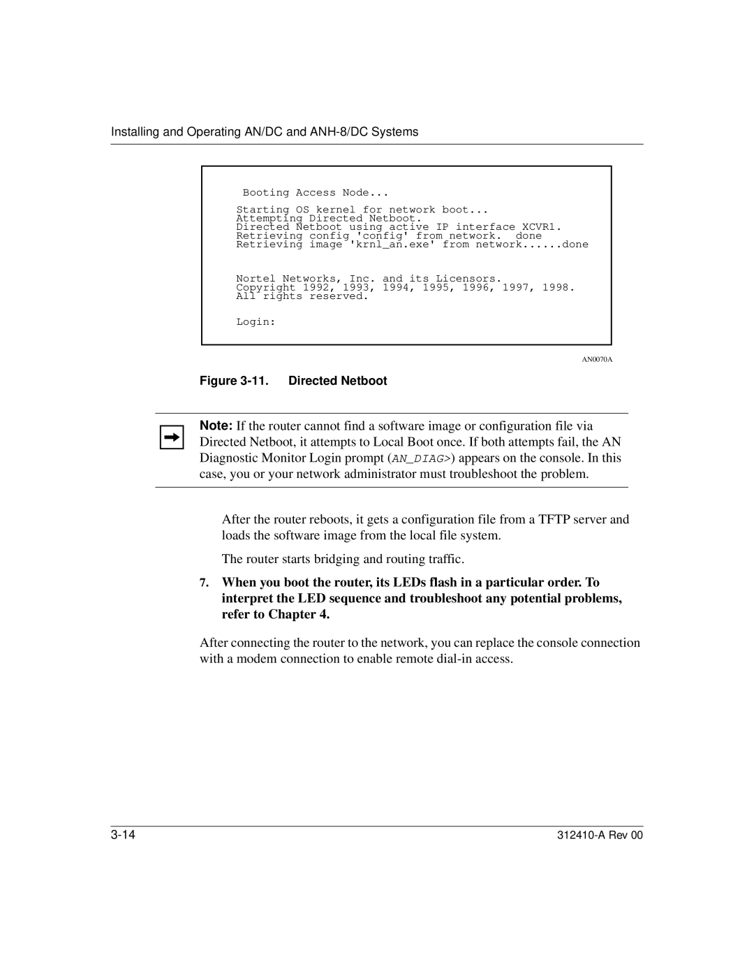 Nortel Networks AN/DC manual Directed Netboot 