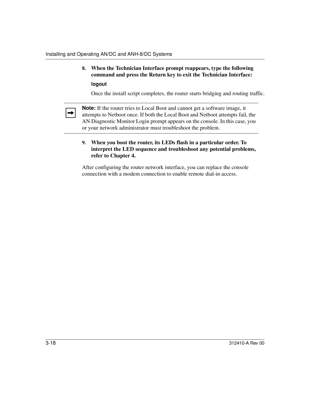 Nortel Networks AN/DC manual Logout 