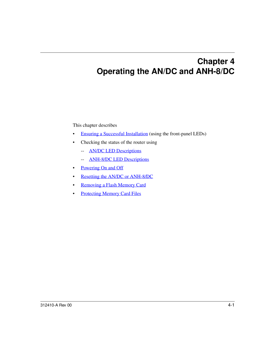 Nortel Networks manual Chapter Operating the AN/DC and ANH-8/DC 