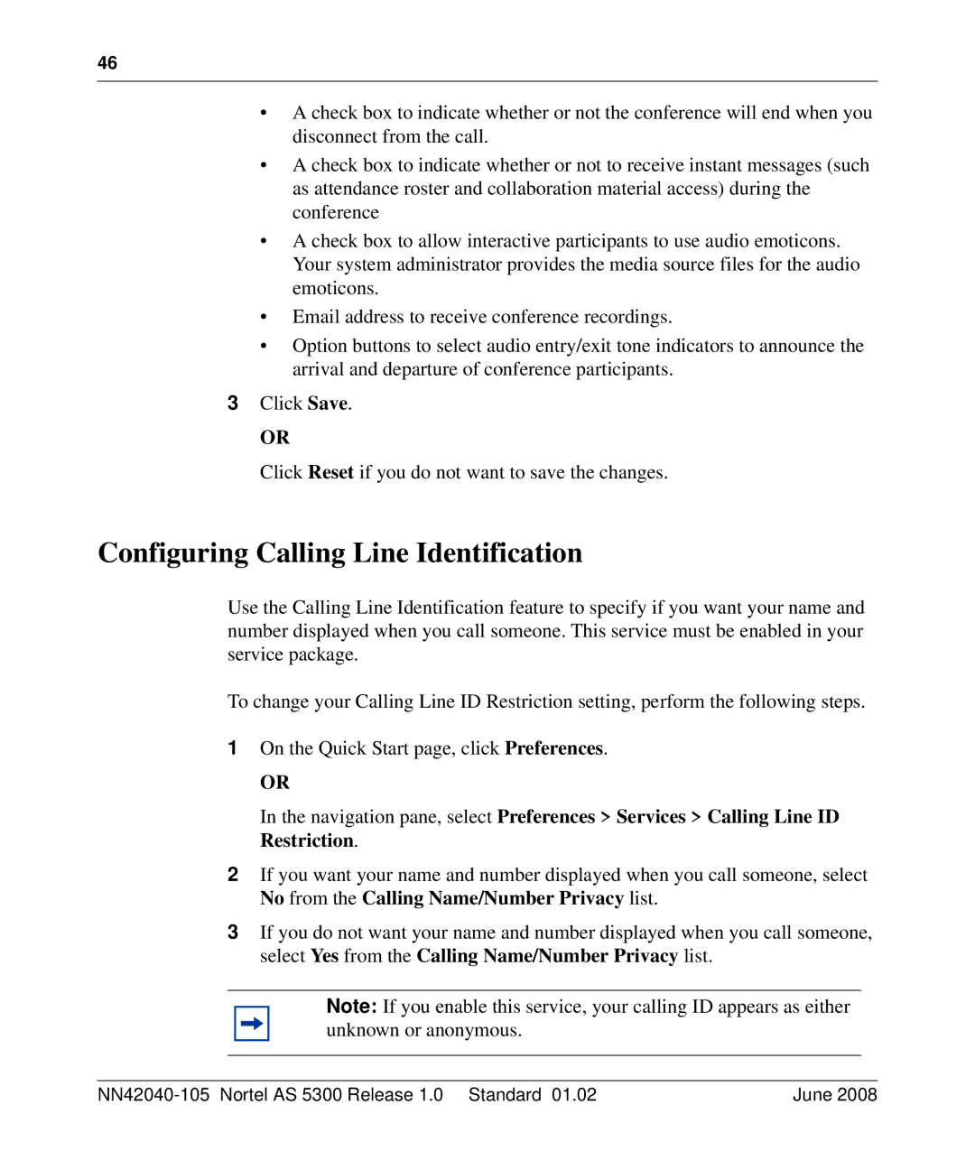 Nortel Networks AS 5300 manual Configuring Calling Line Identification 