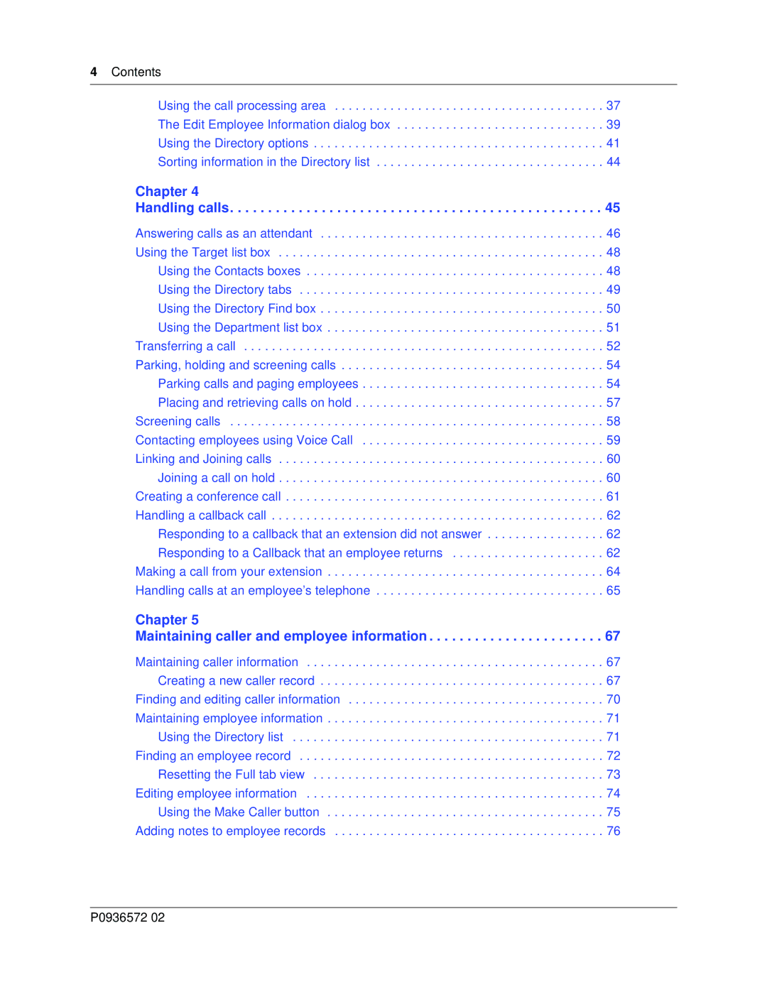 Nortel Networks Attendant Console manual Chapter Handling calls 