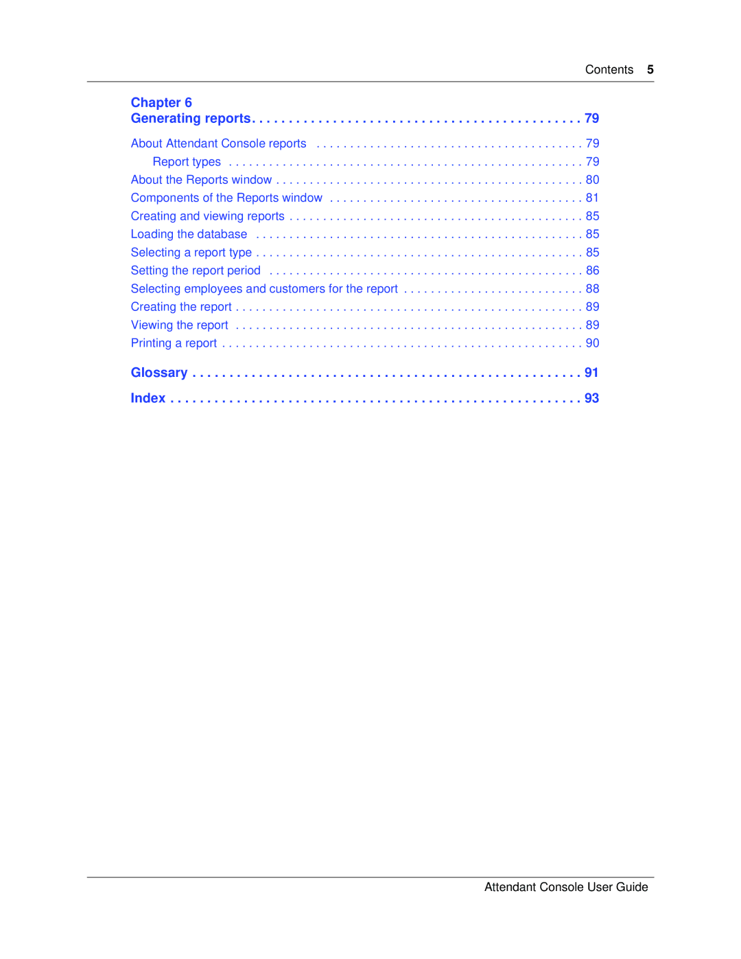 Nortel Networks Attendant Console manual Glossary Index 