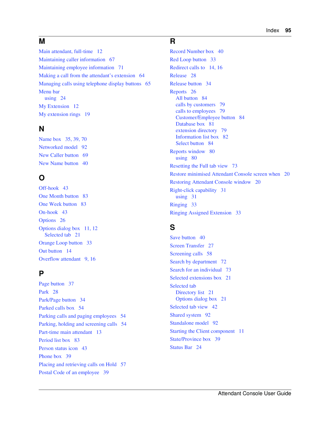 Nortel Networks Attendant Console manual Person status icon 