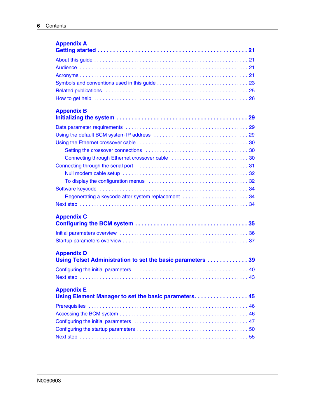 Nortel Networks BCM 1000 manual Appendix C Configuring the BCM system 