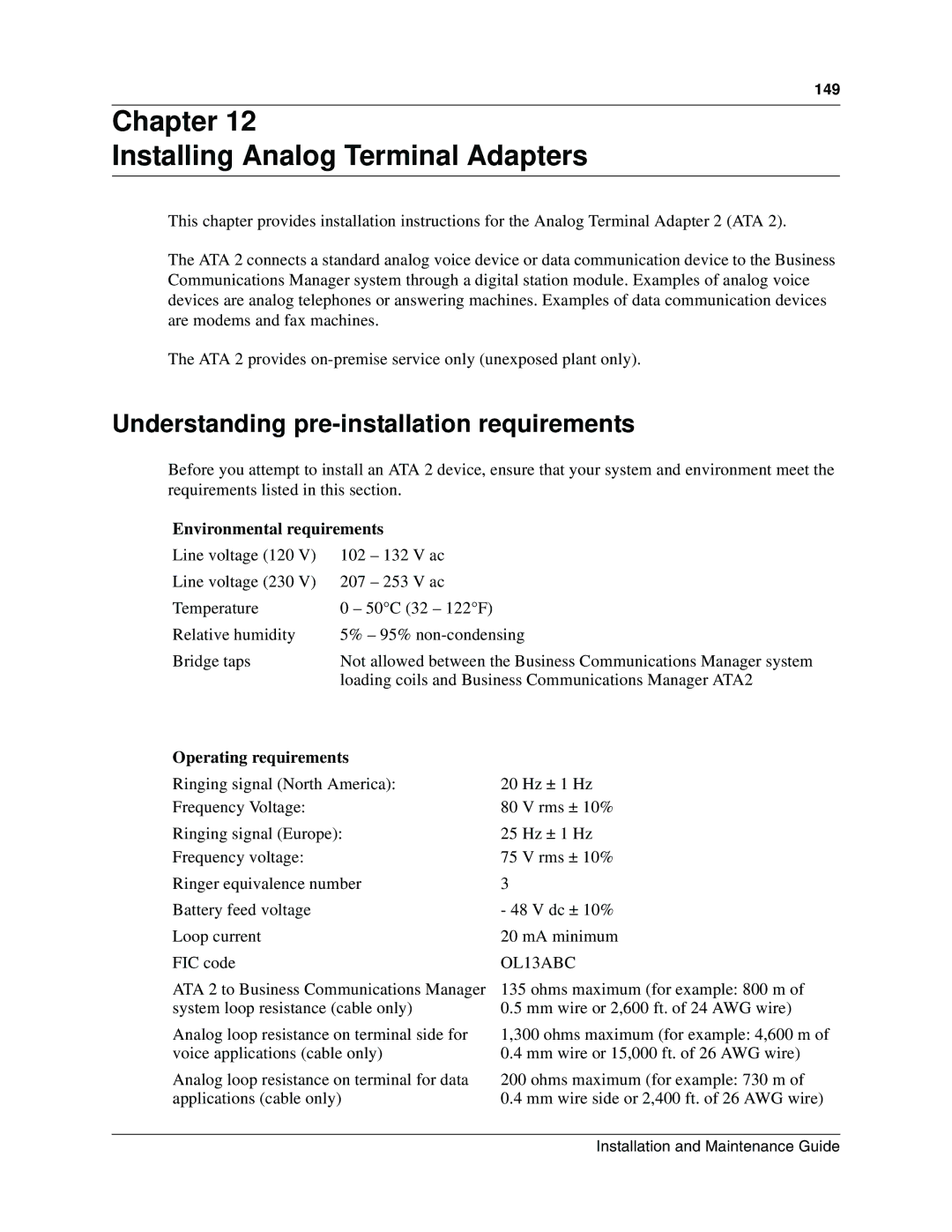 Nortel Networks BCM1000 manual Chapter Installing Analog Terminal Adapters, Understanding pre-installation requirements 