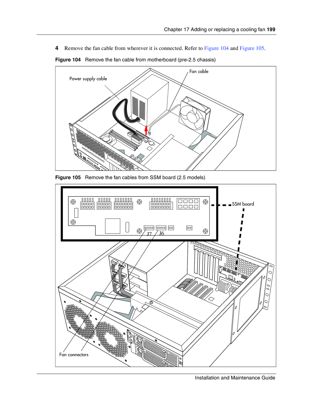 Nortel Networks BCM1000 manual Remove the fan cable from motherboard pre-2.5 chassis 