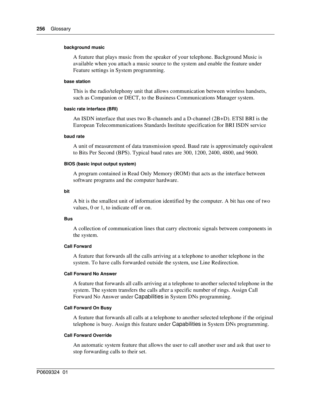 Nortel Networks BCM1000 manual Glossary 