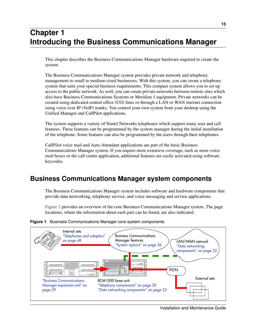 Nortel Networks BCM1000 manual Chapter Introducing the Business Communications Manager 