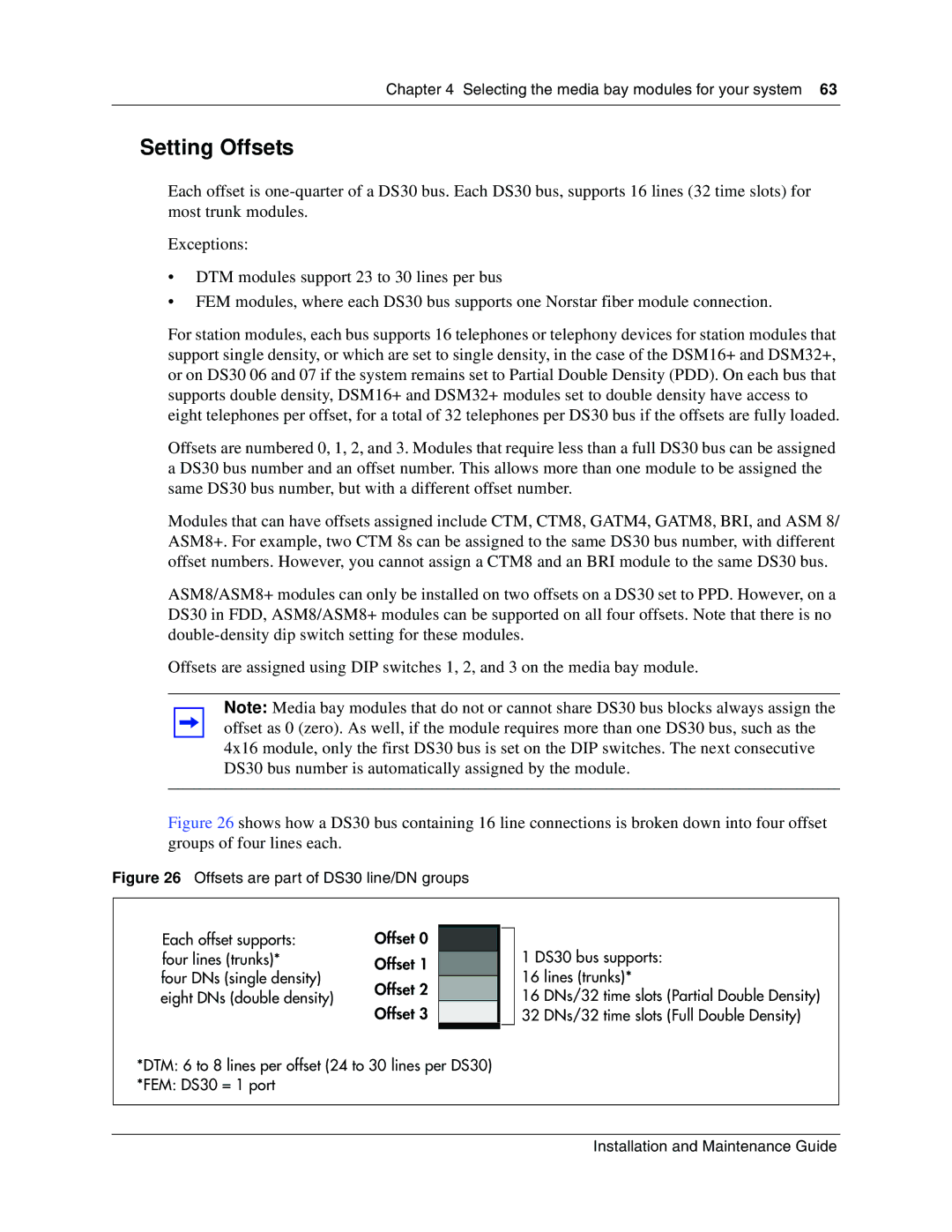 Nortel Networks BCM1000 manual Setting Offsets 