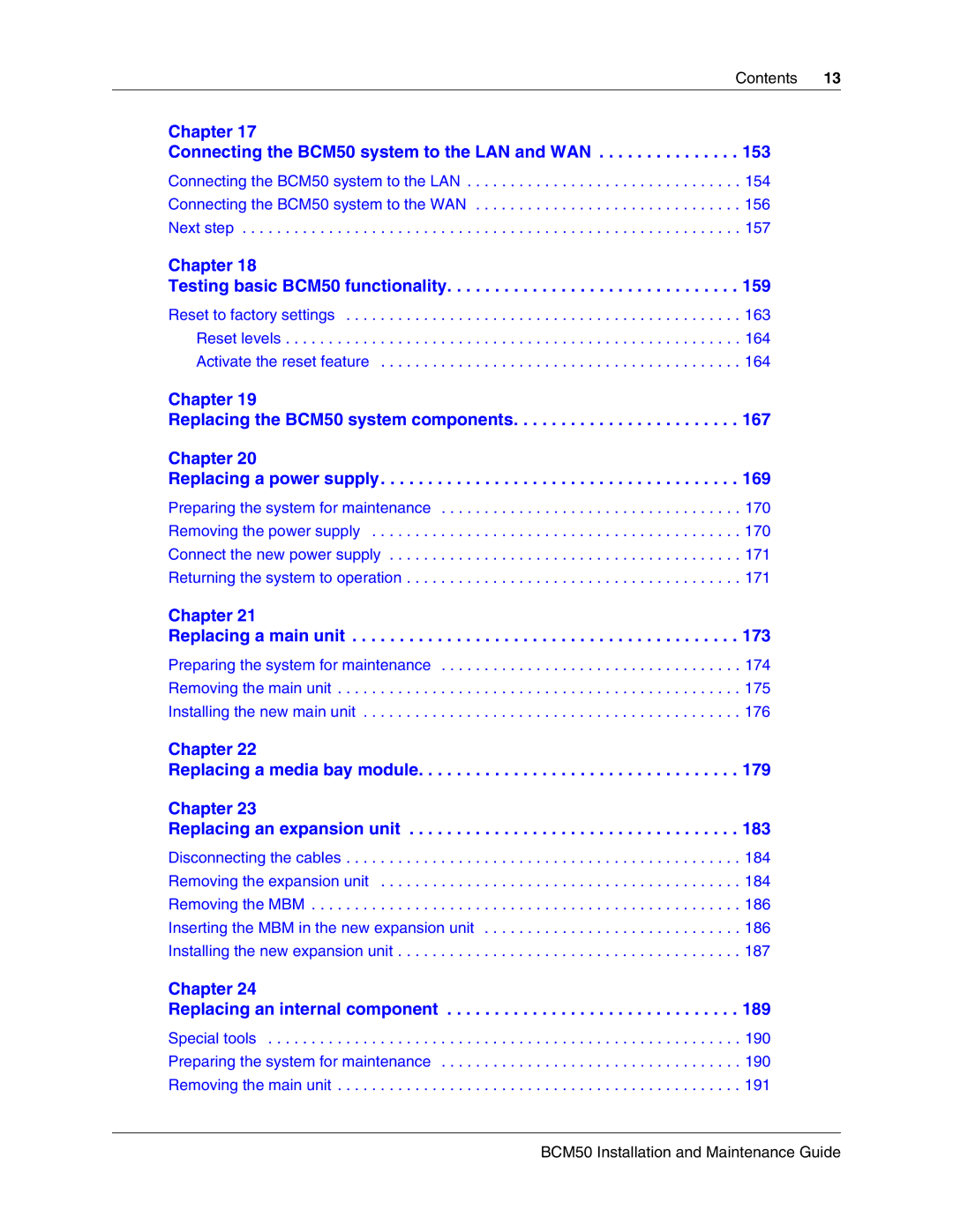 Nortel Networks manual Chapter Connecting the BCM50 system to the LAN and WAN 