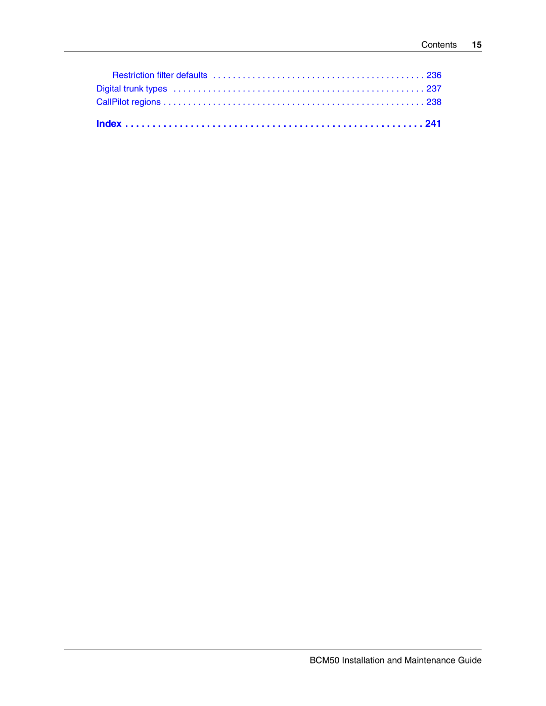 Nortel Networks BCM50 manual Index 