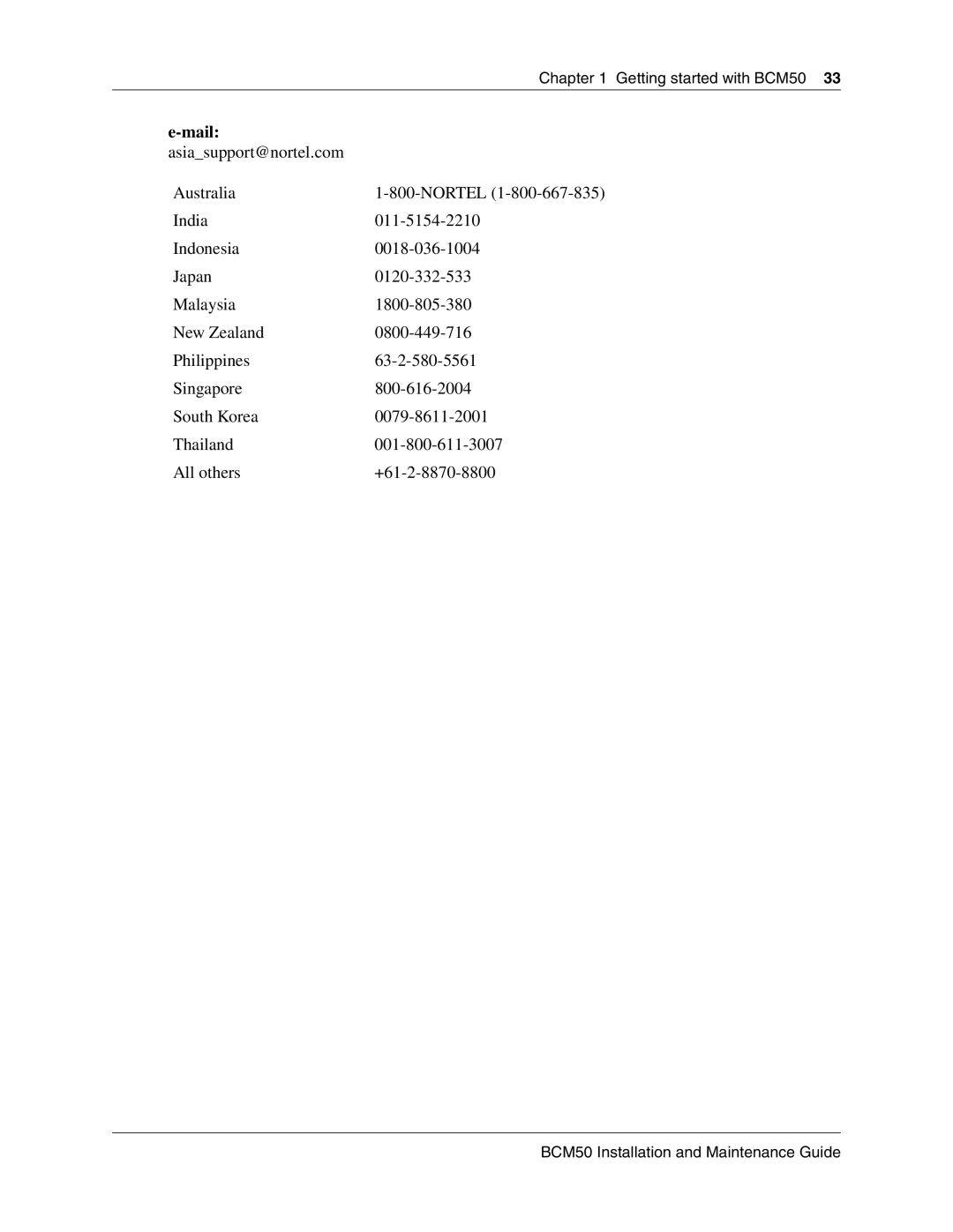 Nortel Networks BCM50 manual Mail 