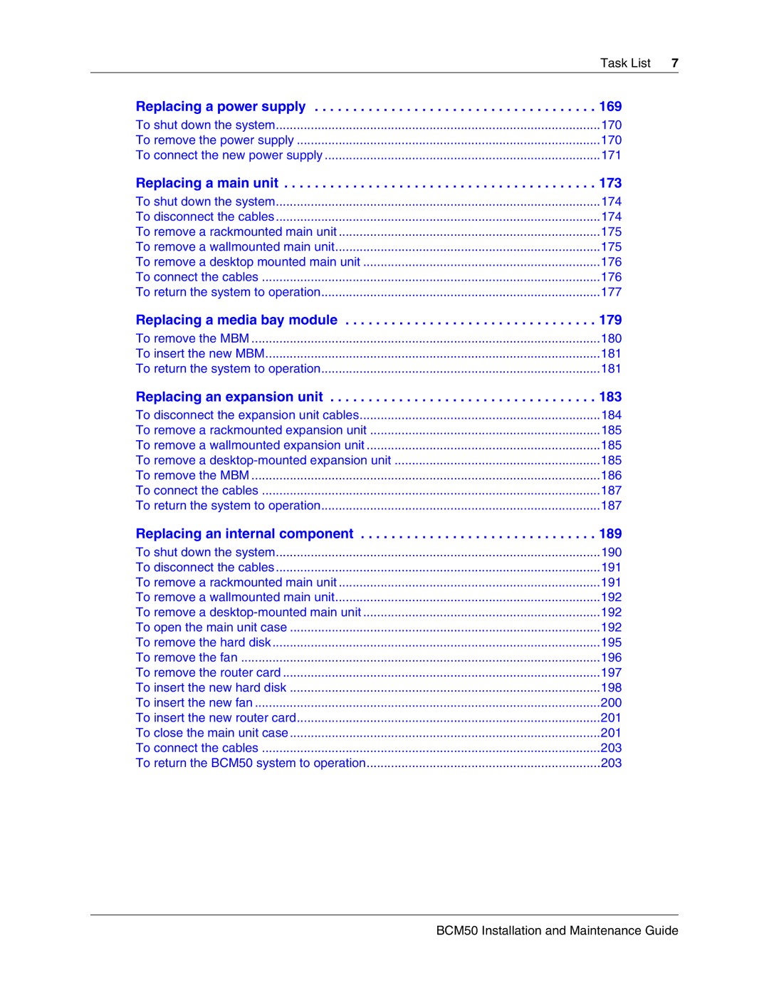 Nortel Networks BCM50 manual Replacing a power supply 