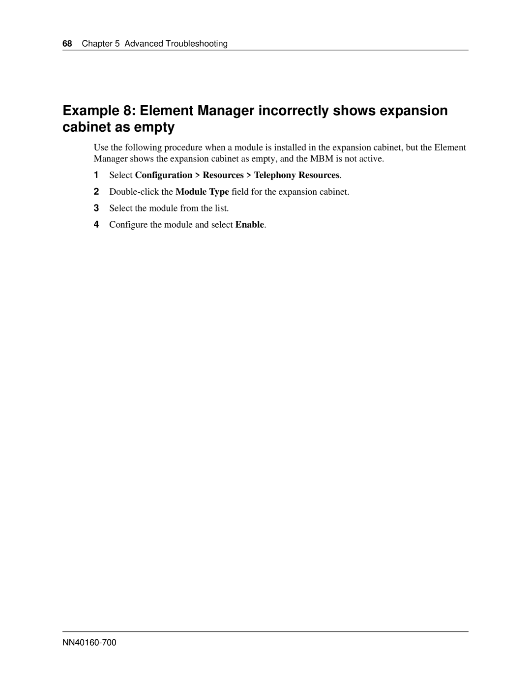 Nortel Networks BM450 manual Select Configuration Resources Telephony Resources 