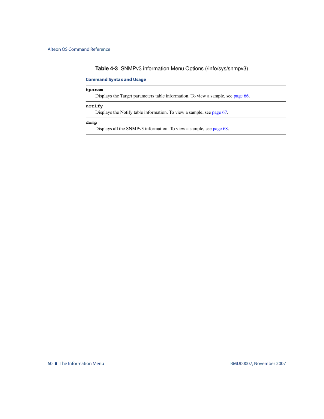 Nortel Networks BMD00007 manual Tparam, Notify 