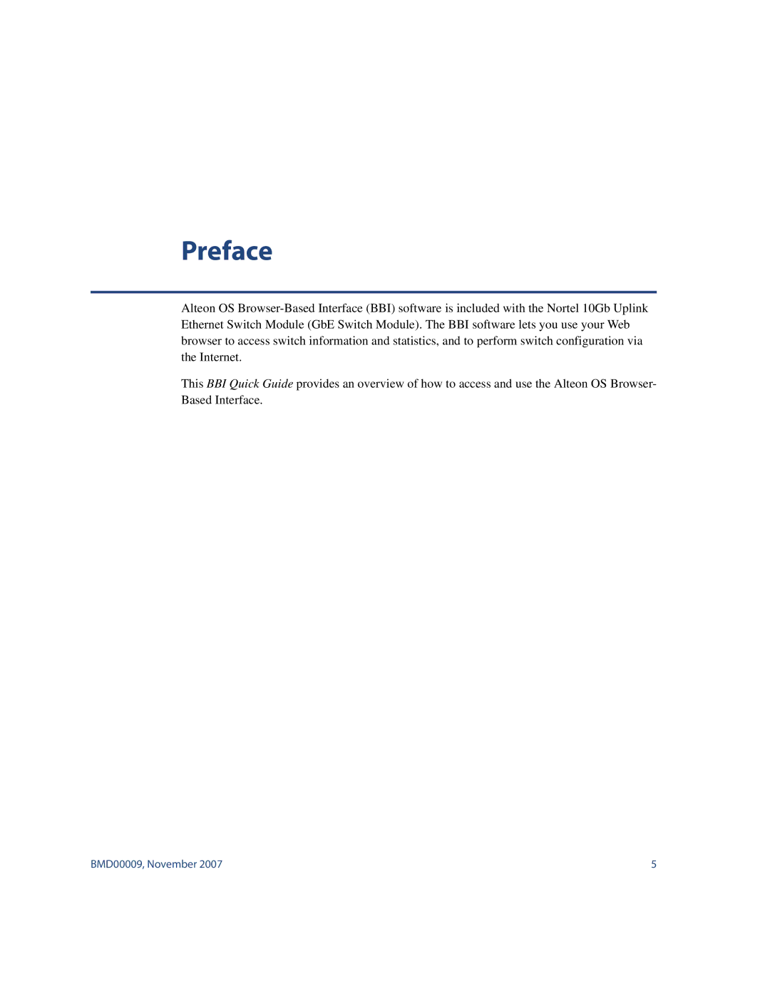 Nortel Networks BMD00009 manual Preface 