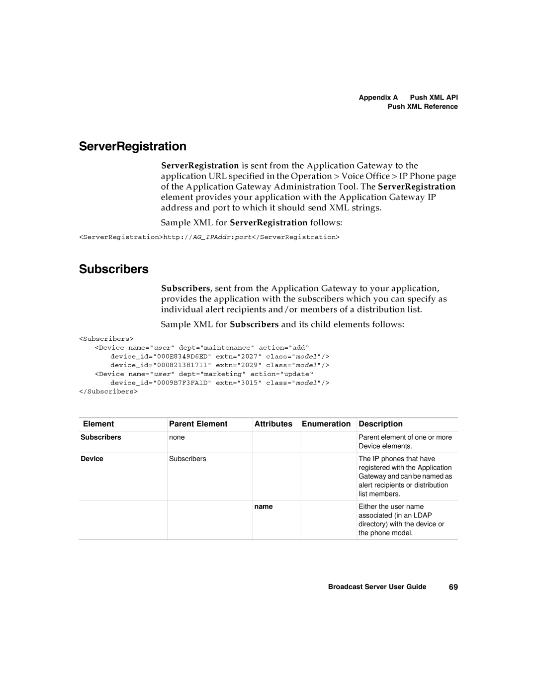 Nortel Networks Broadcast Server warranty ServerRegistration, Subscribers 