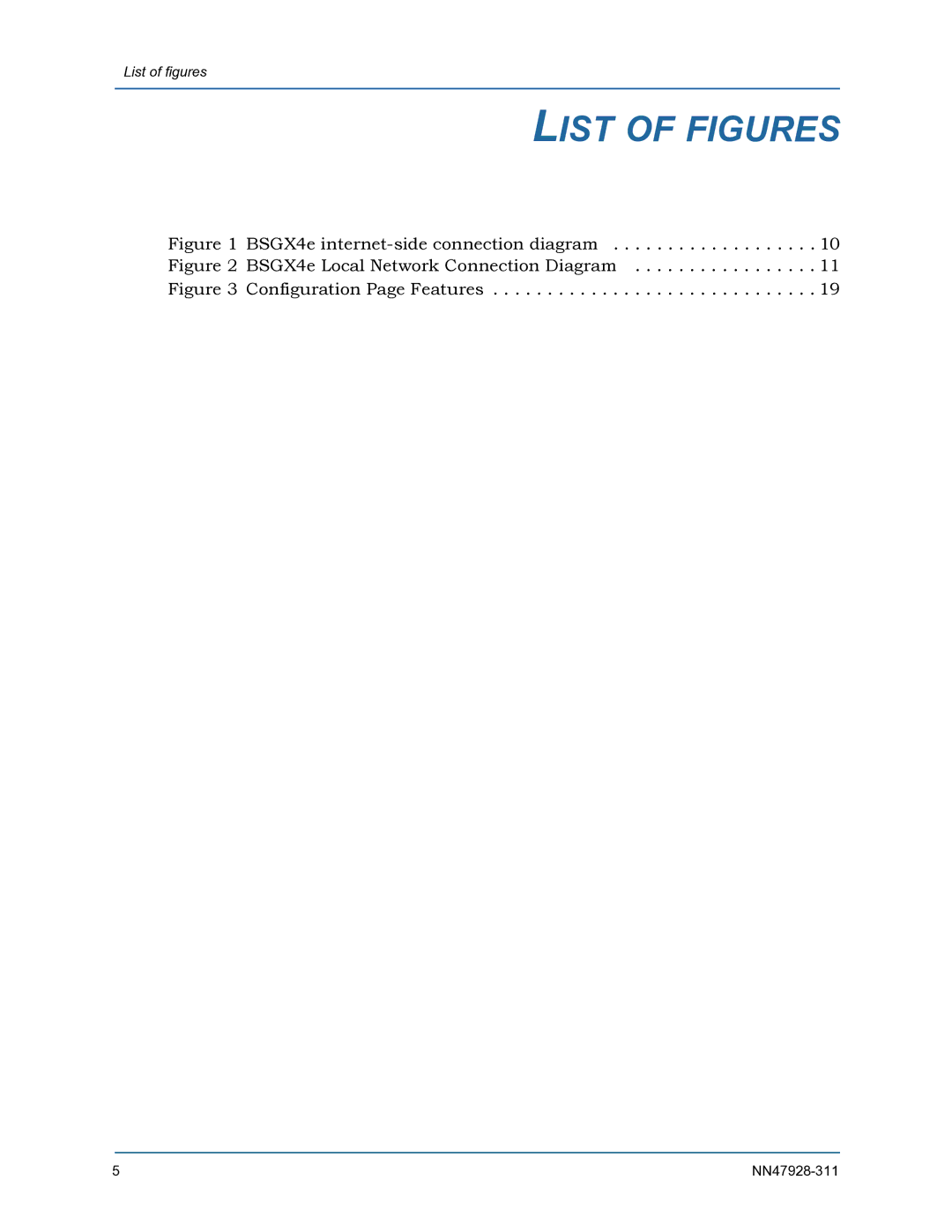 Nortel Networks BSGX4e setup guide List of Figures 