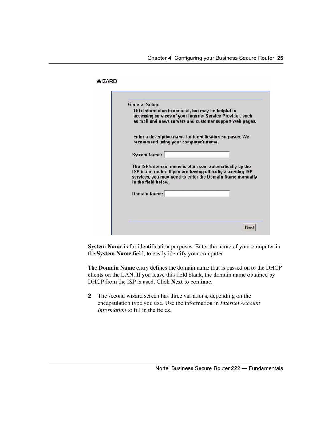 Nortel Networks BSR222 manual Configuring your Business Secure Router 