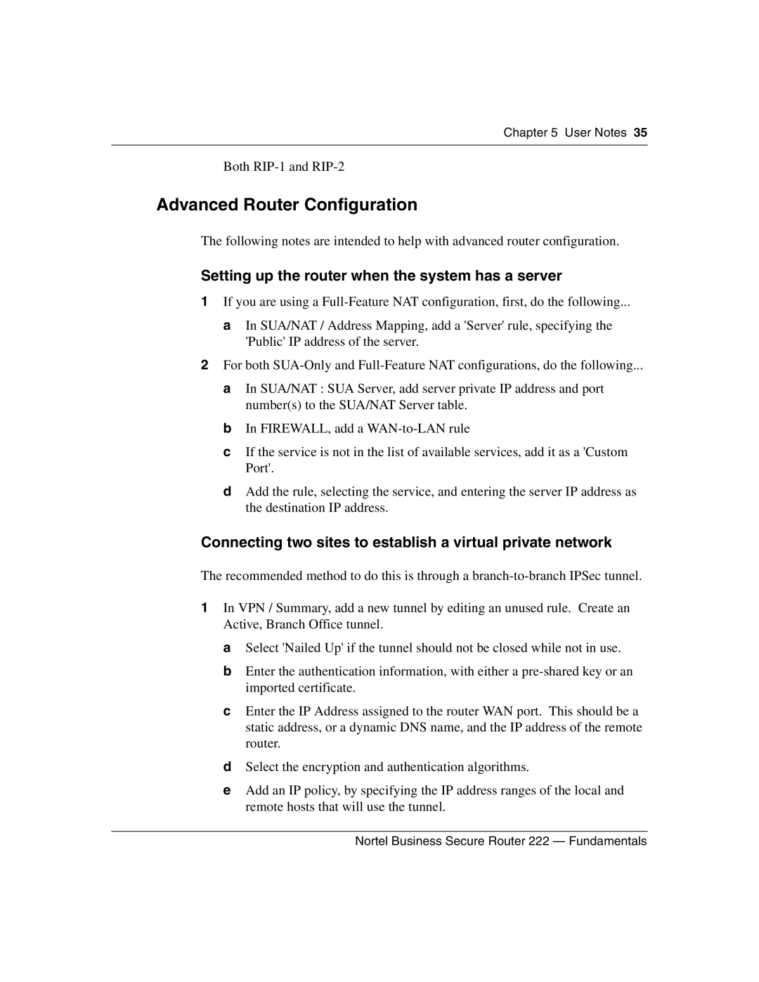 Nortel Networks BSR222 manual Advanced Router Configuration, Setting up the router when the system has a server 