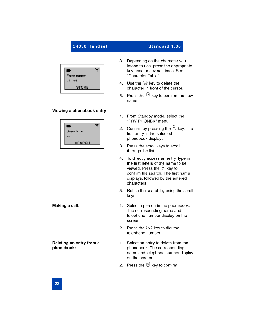 Nortel Networks C4030 manual Key 