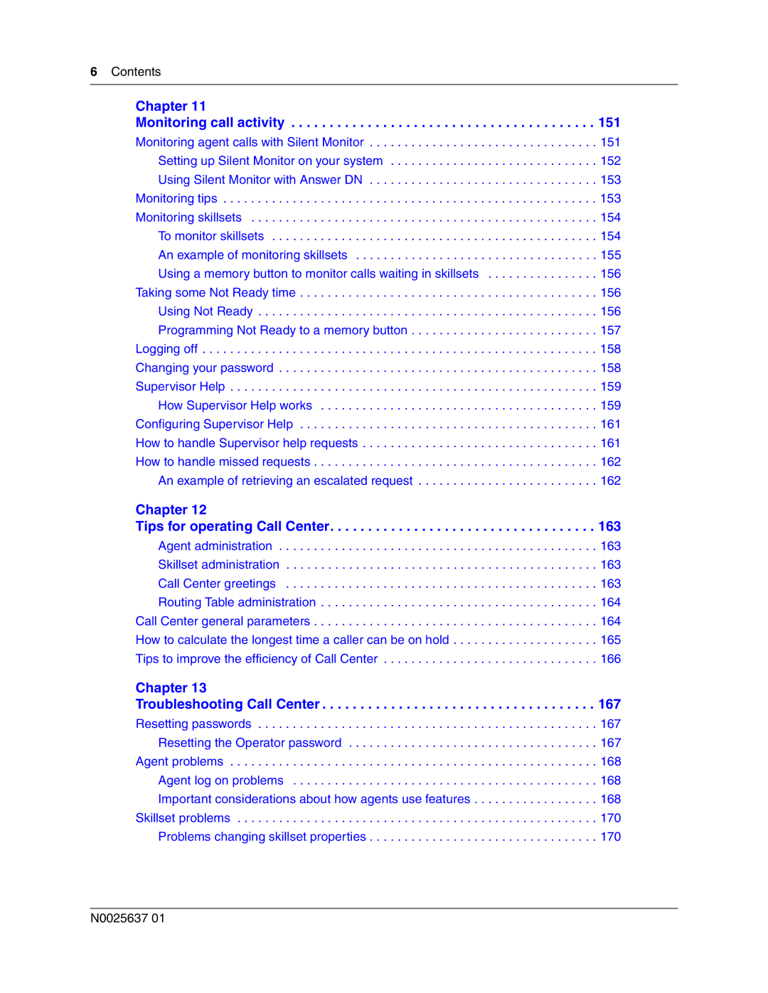 Nortel Networks Call Center Telephone manual Chapter Monitoring call activity 