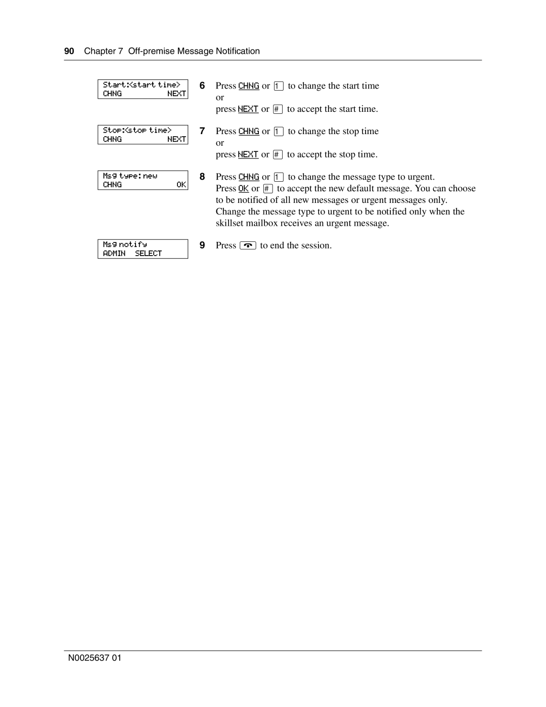 Nortel Networks Call Center Telephone manual Chngnext 