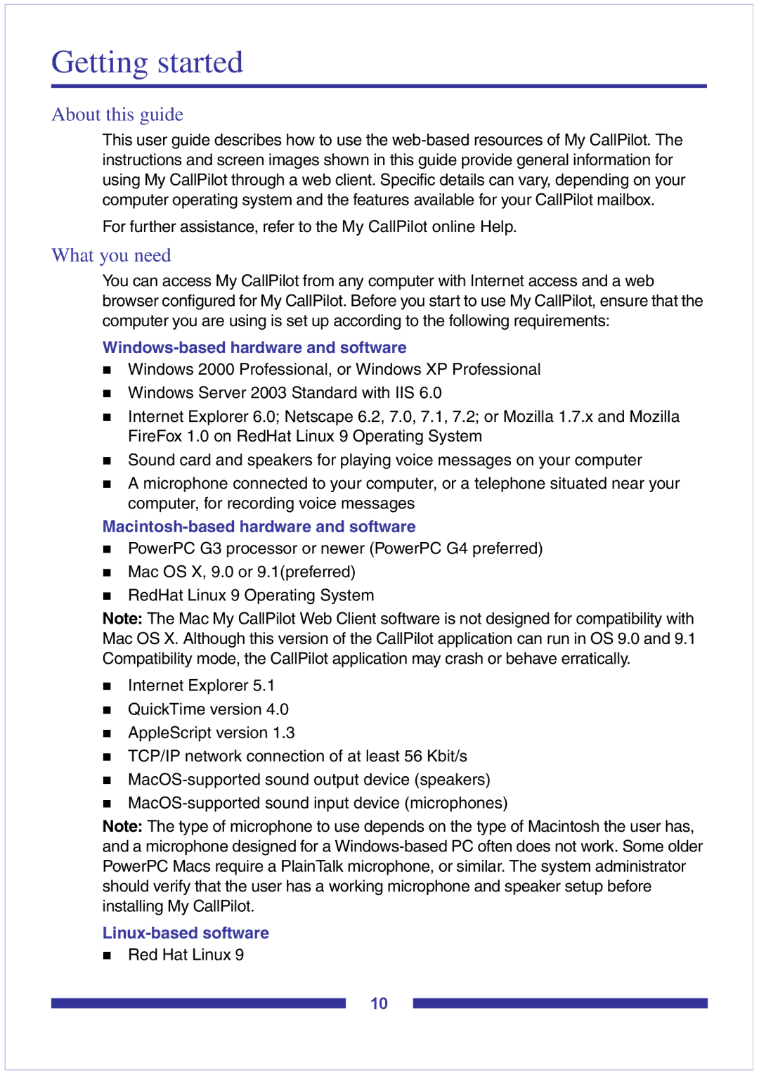 Nortel Networks CallPilot Desktop Messaging manual About this guide, What you need 