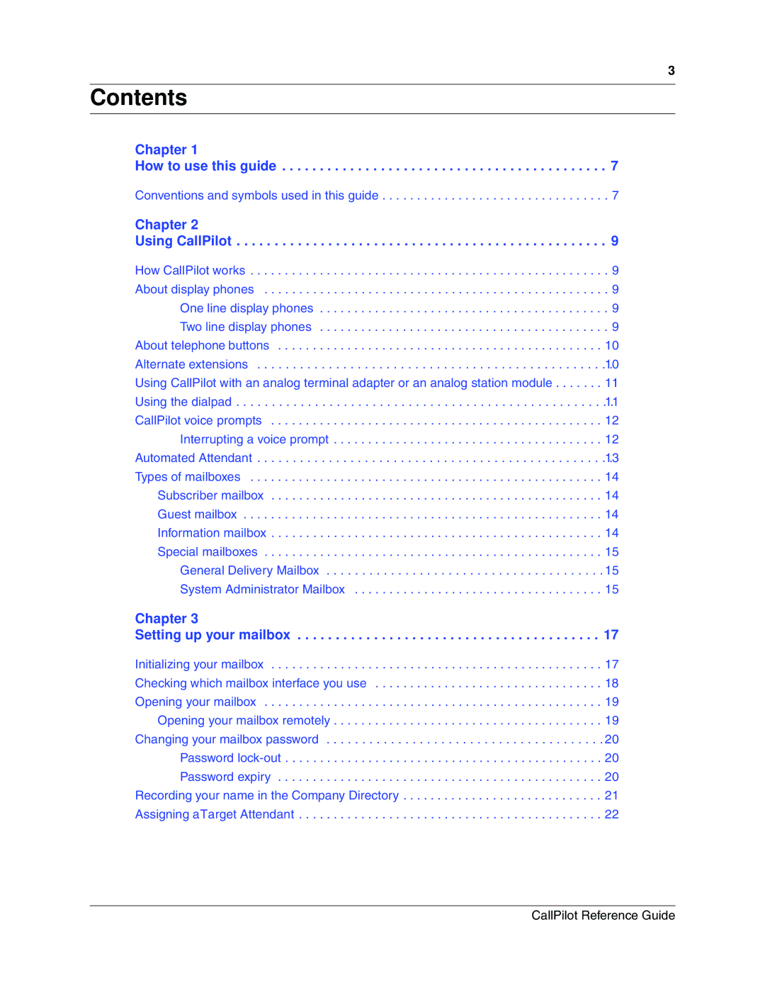 Nortel Networks CallPilot manual Contents 