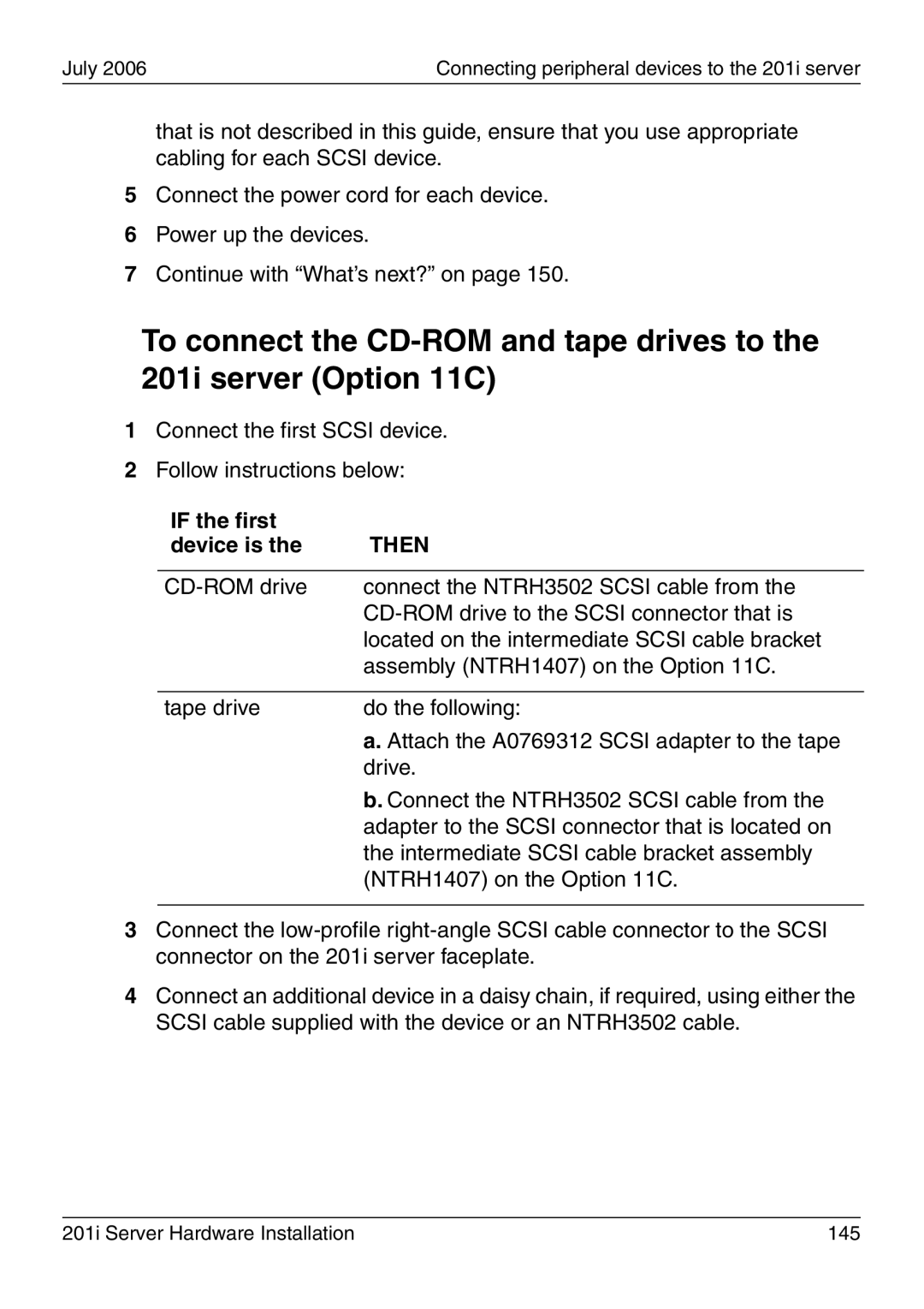 Nortel Networks CalPilot 4.0 manual 201i Server Hardware Installation 145 